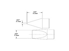 Metcal HCV-8CH0053S - HCV, Cartridge, Chisel, 5.3mm