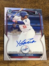 YUNIOR GARCIA 2023 Bowman Chrome #CPA-YG 1st Auto