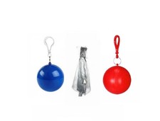 2-Pack Emergency Rain Ponchos in Ball Case w/ Carabiner Hook   One Size Fits All