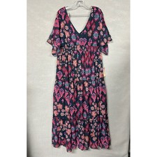 NWT Venus Maxi Dress Women's XL Whimsical Eclectic Fairycore Flowy Feminine Cute