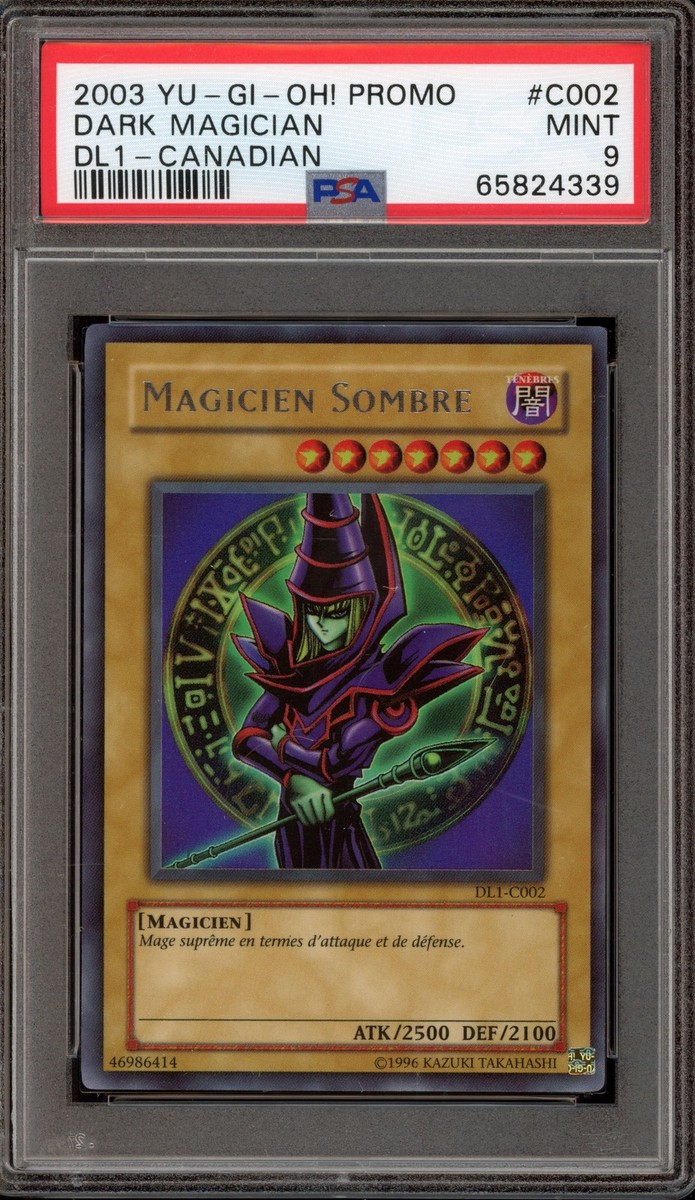 Yu-Gi-Oh! Dark Magician (Magicien Sombre) CANADIAN DL1-C002 PSA 9