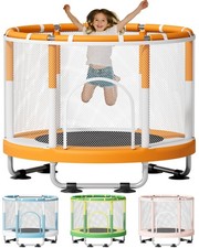 55" Trampoline for with Enclosure, 440lbs Capacity Indoor  Outdoor Trampolin...