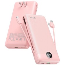 20000mAh Fast Charging Power Bank with LED Display, Pink