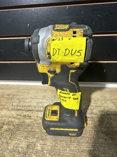 DEWALT DCF850B ATOMIC 20V 1/4” Impact Driver For Parts Or Repair DT-DU5