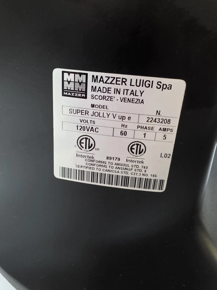 Электронная кофемолка эспрессо Mazzer Super Jolly V Up черная сделано в Италии - Изображение 3 из 4