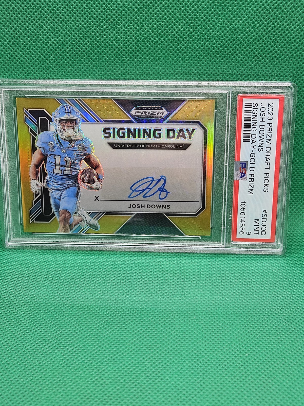 Josh Downs Panini Prizm Draft Picks Signing Day #SDJOD Gold