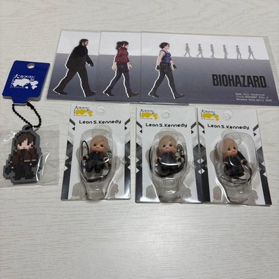 Capcom Resident Evil Leon QP Kewpie 6 Piece Set Rubber Ball Clear Postcards