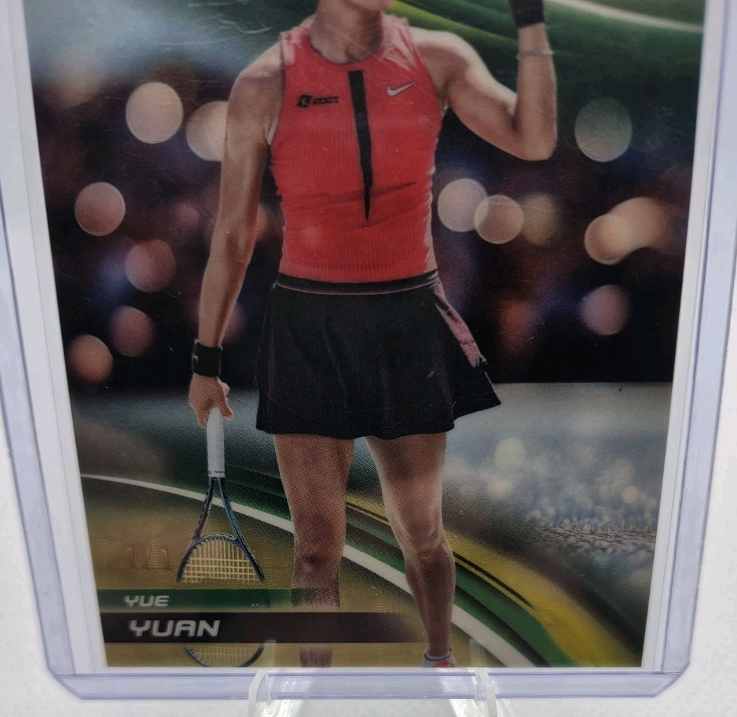 2025 Topps Chrome Tennis Yue Yuan Superfractor 1/1 view 4