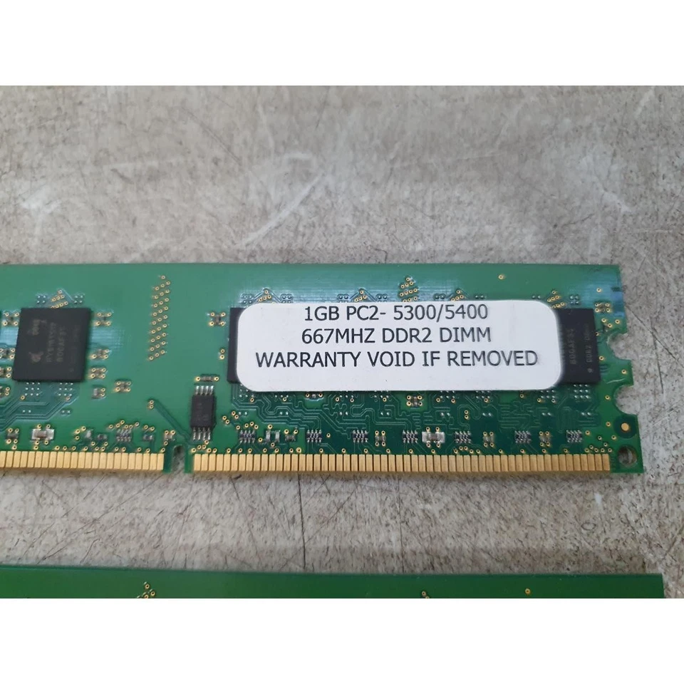 Set of 2 Desktop Memory Module (2 x 1GB) DDR2 RAM DIMM 240-Pins PC2-5300/5400 - Image 4 of 4