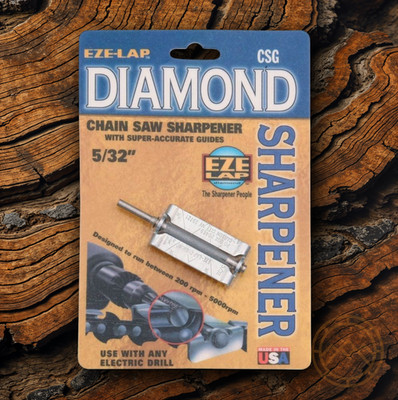 Eze-Lap Diamond Chain Saw Sharpener Attach To Electric Drill Accurate Guides
