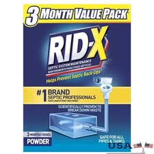 Septic Tank Treatment Powder 3 Month Supply Natural Enzymes Prevent Backups New