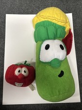Larry the Cucumber Bob Tomato Veggietales Plush Stuffy Bean Bag C.R. Gibson