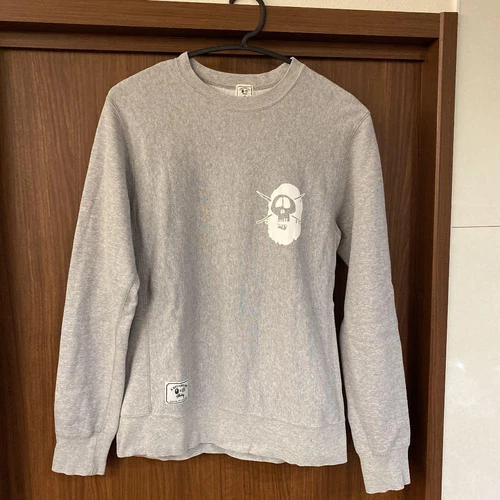 A BATHING APE (BAPE) Felpa Collaborazione A BATHING APE × STUSSY Taglia M Grigio Uomo