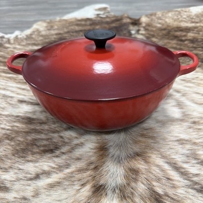  Le Creuset Schmortopf Ofenrot mit Deckel 26 cm..4,1 LITER.Top Zustand 