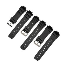 Black Resin Watch Strap For CASIO Sport Diving Watch Rubber Replacement Band US