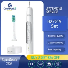 Philips Sonicare ExpertResult 7000 charger Kit HX751V Silver w/o Box