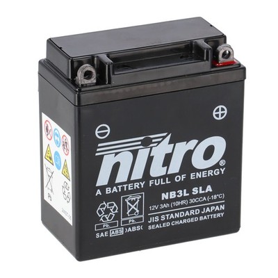 Nitro Batterie 12V 3AH YB3L-B SLA Gel 50313 (für: Yamaha XT 350 55V 85-90 )