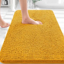 OLANLY Bathroom Rugs 30x20, Extra Soft Absorbent Chenille Bath Rugs, Rubber Back
