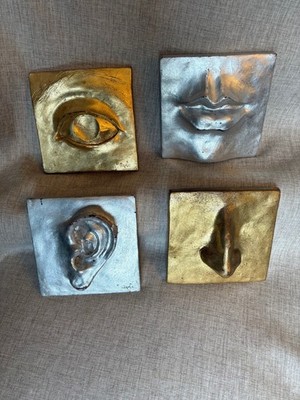 Modernist Face Reliefs by Marlo for MAC-Set of 4-Sequentially Numbered