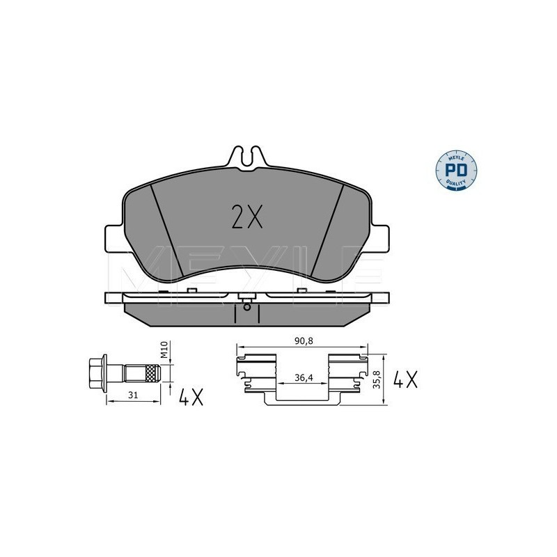 MEYLE 025 248 6720/PD Plaquettes de frein avant pour Mercedes GLK E