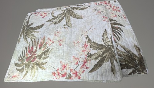 Tommy Bahama Bonny Cove Quilted Pillow Shams Tropical Standard Size Set 2 Piece - Picture 8 of 14