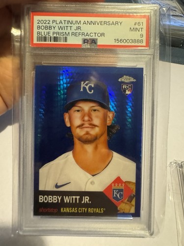 2022 Topps Chrome Platinum Anniversary - Bobby Witt Jr. #61 Blue Prism Refractor
