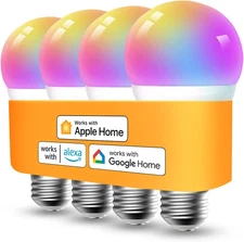 Smart Bulbs Works with Apple HomeKit, Color Changing Smart Light Bulbs Compatibl