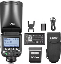 US Godox V1 Pro C V1Pro-C 2.4 TTL HSS Round Head Flash Speedlite Fr Canon Camera