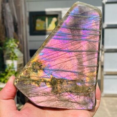 2.37lb Amazing Colorful Natural Purple Labradorite Quartz Crystal Specimen