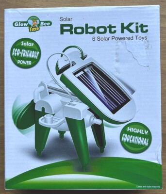 6 in 1 Solar Roboter Set DIY Spielzeug: Flugzeug, Windmühle, Welpe, Auto, Boot, Landschlitten