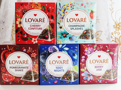 15x2g LOVARE Granatapfel Shake Berry Jam Kirsch 1001 Nacht Mango Pyramidenbeutel