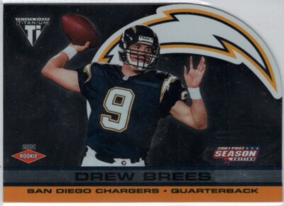 2001 Pacific Private Stock Titanium Drew Brees Rookie Card /795 Chargers Saints