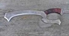Custom Handmade Forged Klingon Mek'leth Knife With Leather Handle & Sheath
