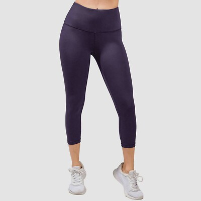 NEW! Nude Tech Solid High Waist Capri Leggings, (Small - Fig) MSRP: $79.00