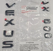 LX 600 GENUINE NEW OEM LEXUS LX600 GLOSS BLACK OUT EMBLEM OVERLAY PT948-60241-02