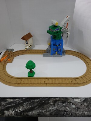 Fisher Price Geo Trax Rail &amp; Road System Crankin' Round Crane 