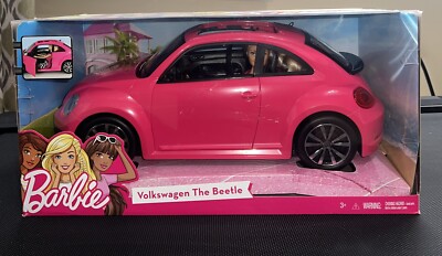 Barbie Pink Volkswagen Beetle Car & Doll Set New Sealed In Box