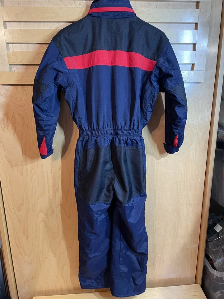 Mono Columbia Tectonite Talla 10/12 Cremallera Con Capucha Broches Correa Cinturón Bolsillos Azul Marino Foto 4 de 4