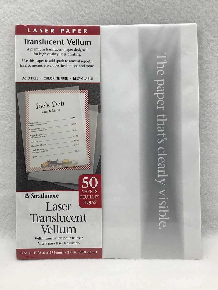 Strathmore 59 854 Laser Vellum Inkjet Paper 8.5