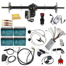 48V 1000W Differential Motor Rear Axle Kit for E Bike Go Kart Cart ATV UTV Trike