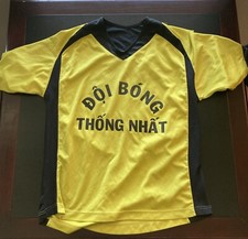 Rare Vintage Vietnamese Soccer Medium Men  s Jersey Yellow/Black Number 37