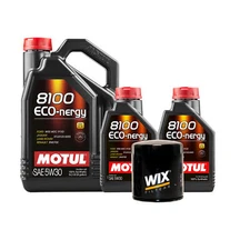 7L Motul 8100 ECO-NERGY 5W30 Wix Filter Motor Oil Change Kit API SL