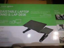 Workez Adjustable Laptop Stand  Lap Desk Black - Uncaged Ergonomics. New