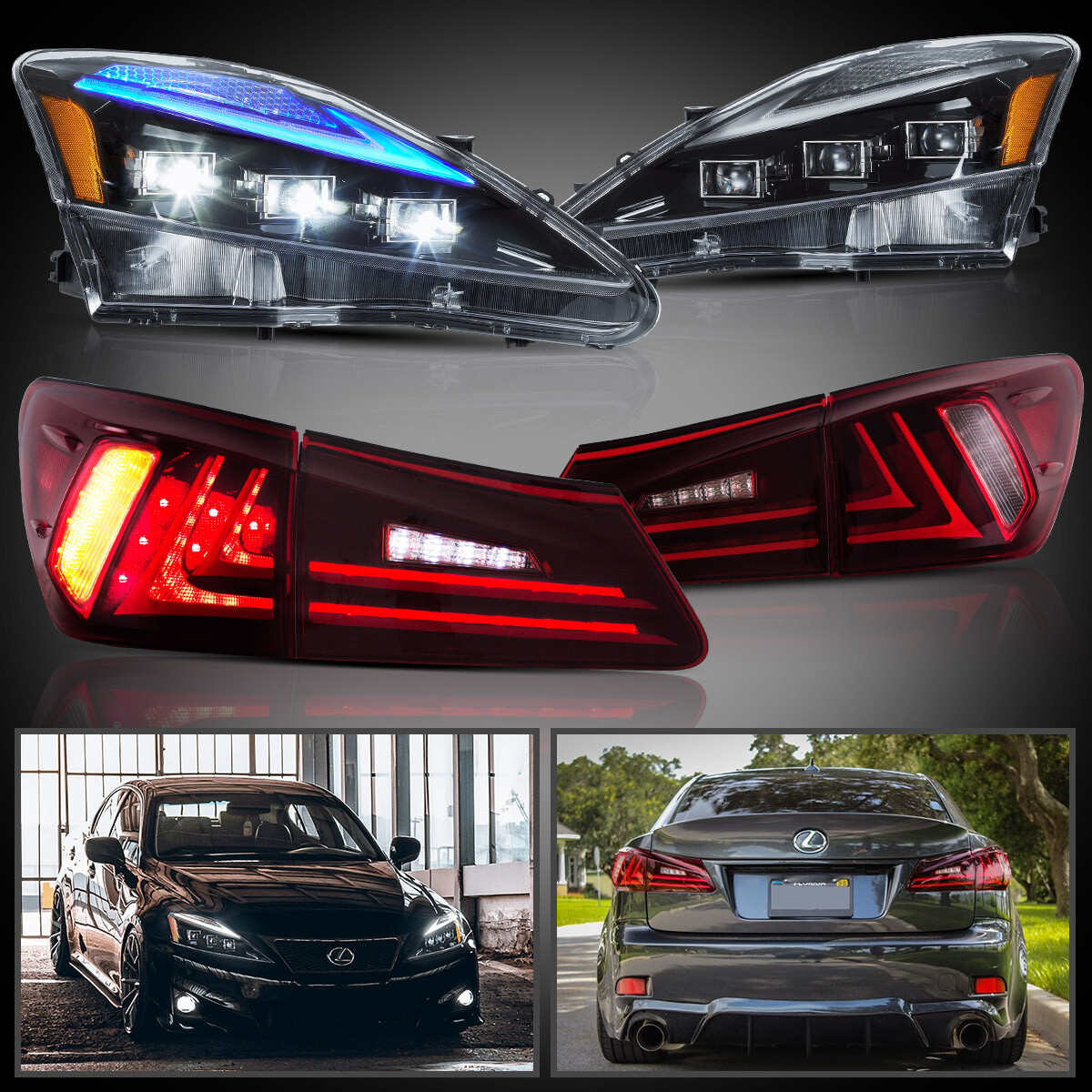 VLAND 2 Pair Set For 2006-2013 Lexus IS250 350 ISF LED
