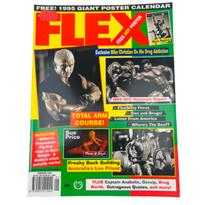 Vintage Joe Weider's Flex Body Building Magazine Feb 1995