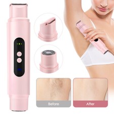 2 in 1 Electric Razors for Women Dual Head Pubic Body Hair Trimmer Facial Shaver