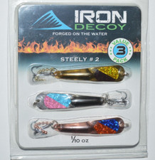 3 lures TRI PAK 1 iron decoy steely #2 spoons jigging casting 1/10oz assortment