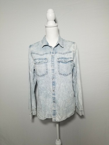 EUC Wild Fable Acid Wash Denim Shirt 