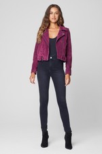 Blanc Nyc Suede Jacket Crimson- Rrp £188