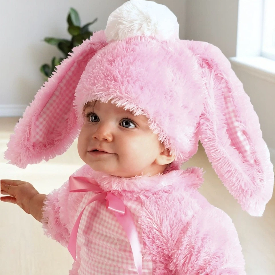 Disfraz Manera de Celebrar Conejito Rosa Niñas Infantes 0-6 Meses Vientre Guinga NUEVO Foto 2 de 4